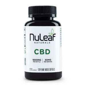 NuLeaf Naturals, Hemp CBD Capsules, Full Spectrum, 120 Softgels, 1800mg CBD